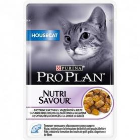 PRO PLAN (Пурина Про план) NUTRISAVOUR Housecat для кошек, живущих дома С ИНДЕЙКОЙ   85гр