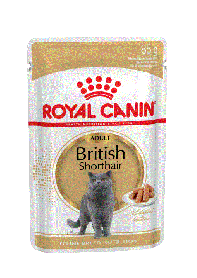 ROYAL CANIN BRITISH SHORTHAIR ADULT (Роял Канин БРИТАНСКАЯ КОРОТКОШЕРСТНАЯ эдалт для кошек кусочки в соусе, 85 гр.)