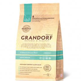 Грандорф GRANDORF 42 PROBIOTIC INDOOR (4 вид мяса с бур. рис. для дом. кошек)