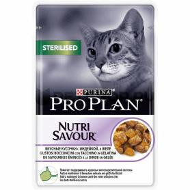 PRO PLAN (Пурина Про план) NUTRISAVOUR Sterilised для стерилизованных кошек с индейкой желе 85 гр