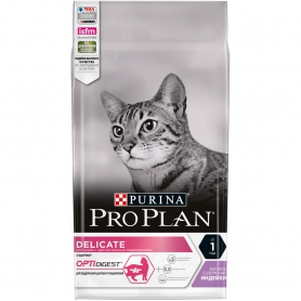 Pro Plan (Пурина Про план) Delicate для кошек с чувствительным пищеварением или с особыми предпочтениями, с индейкой