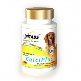 UNITABS (Юнитабс) CalciPlus для зубов и костей для собак, 100 табл.