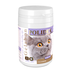 Полидекс Гелабон (Polidex Gelabon) для кошек , банка 80 табл. (1 таб на 4 кг)