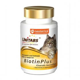 UNITABS (Юнитабс) BiotinPlus с Q10 для кожи и шерсти для кошек, 200 таб.