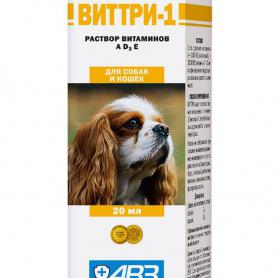 Виттри-1 Раствор витаминов А D3 Е для кошек и собак