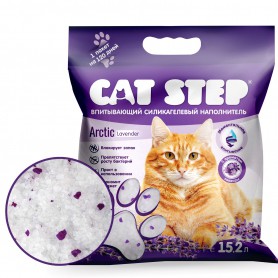 CAT STEP Arctic Lavender Наполнитель впитывающий силикагелевый 
