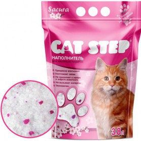 CAT STEP Arctic Pink Наполнитель впитывающий силикагелевый 