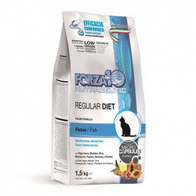 Forza10 Regular Diet сухой корм для взрослых кошек при аллергии и повышенной чувствительности к животным белкам с рыбой 