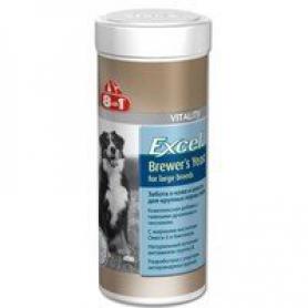 8 in 1 Excel Brewer’s Yeast Добавка для собак крупных пород с пивными дрожжами для питания кожи и шерсти, 80 табл.