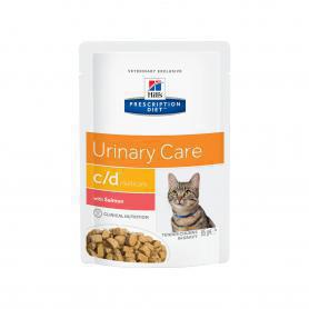 Hill's PrescriptioDiet c/d Multicare Urinary при профилактике цистита и мочекаменной болезни (мкб), пауч для кошек, с лососем 85 г