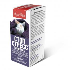 Стоп-стресс таблетки для кошек, уп. 15 таб. по 200 мг